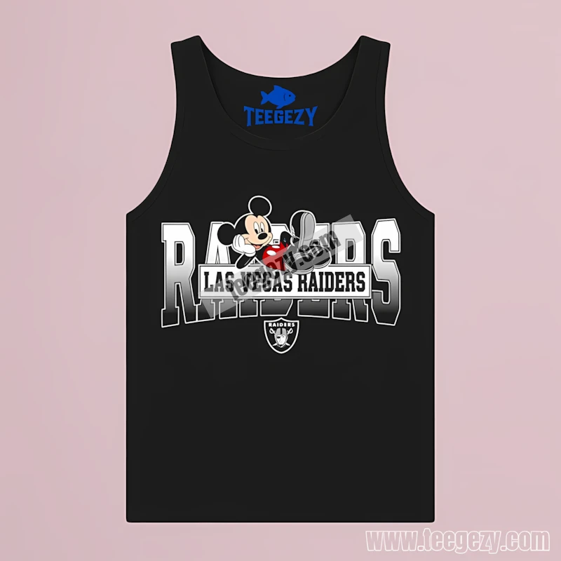 Las Vegas Raiders Mickey Varsity Logo Unisex Tanktop Las Vegas Raiders Mickey Varsity Logo Unisex Tanktop