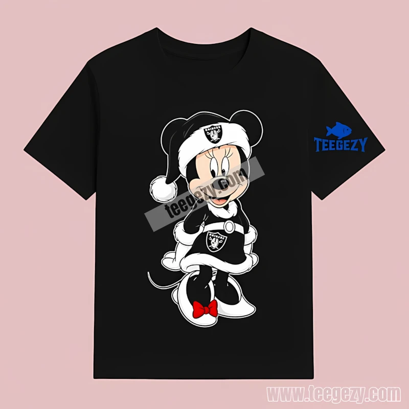 Las Vegas Raiders Minnie Mouse Christmas T-Shirt Holiday Las Vegas Raiders Minnie Mouse Christmas T-Shirt Holiday