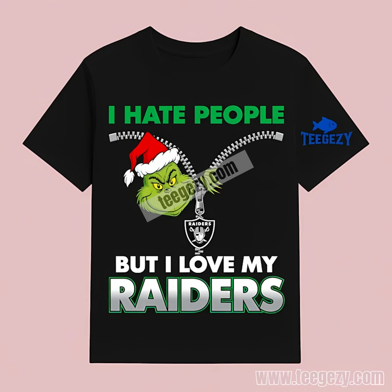 Las Vegas Raiders Zipper Grinch Unisex T-Shirt Xmas Las Vegas Raiders Zipper Grinch Unisex T-Shirt Xmas