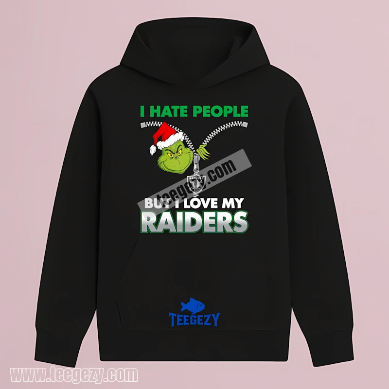 Las Vegas Raiders Zipper Grinch Unisex Hoodie Xmas Las Vegas Raiders Zipper Grinch Unisex Hoodie Xmas