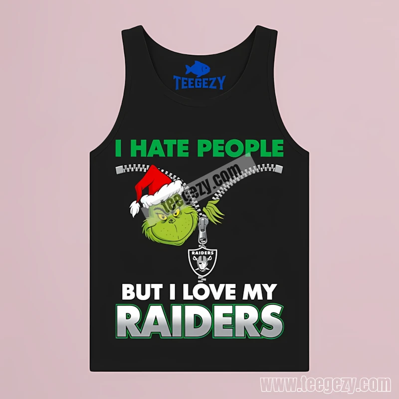 Las Vegas Raiders Zipper Grinch Unisex Tanktop Xmas Las Vegas Raiders Zipper Grinch Unisex Tanktop Xmas