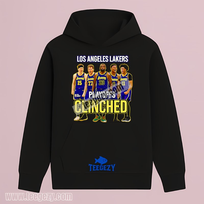 Los Angeles Lakers Playoffs Clinched 2025 Basketball Hoodie Los Angeles Lakers Playoffs Clinched 2025 Basketball Hoodie