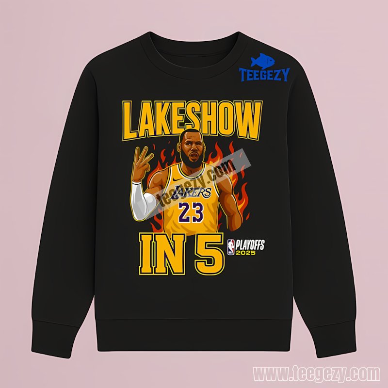 Los Angeles Lakers Playoffs Lakeshow In 5 Basketball Clothes Long Sleeve Los Angeles Lakers Playoffs Lakeshow In 5 Basketball Clothes Long Sleeve