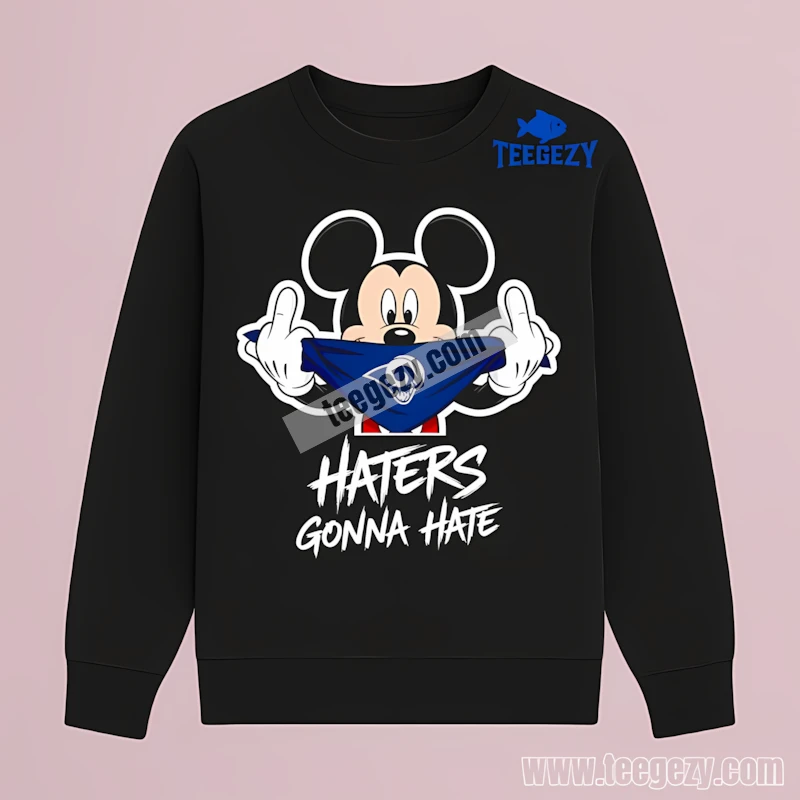 Los Angeles Rams Rebellious Mickey Graffiti Haters Gonna Hate Long Sleeve Los Angeles Rams Rebellious Mickey Graffiti Haters Gonna Hate Long Sleeve