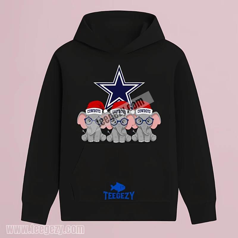 Merry Dallas Cowboys Christmas Elephants Hoodie Men Women Merry Dallas Cowboys Christmas Elephants Hoodie Men Women