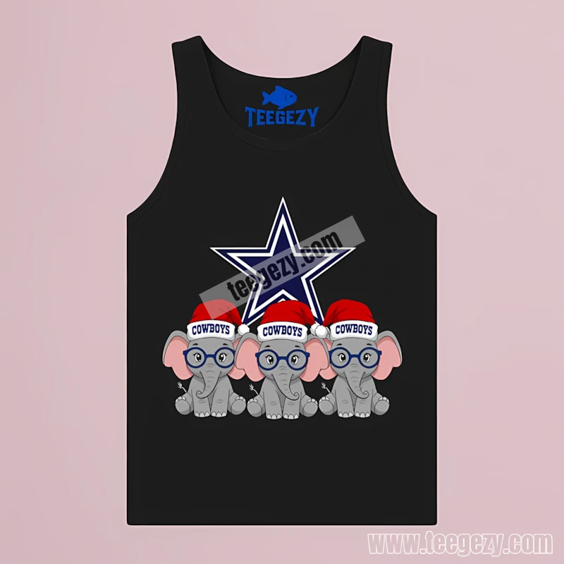 Merry Dallas Cowboys Christmas Elephants Tanktop Men Women Merry Dallas Cowboys Christmas Elephants Tanktop Men Women