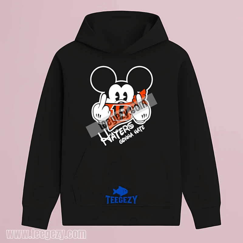 Mickey Mouse Cincinnati Bengals Haters Gonna Hate Classic Hoodie Mickey Mouse Cincinnati Bengals Haters Gonna Hate Classic Hoodie
