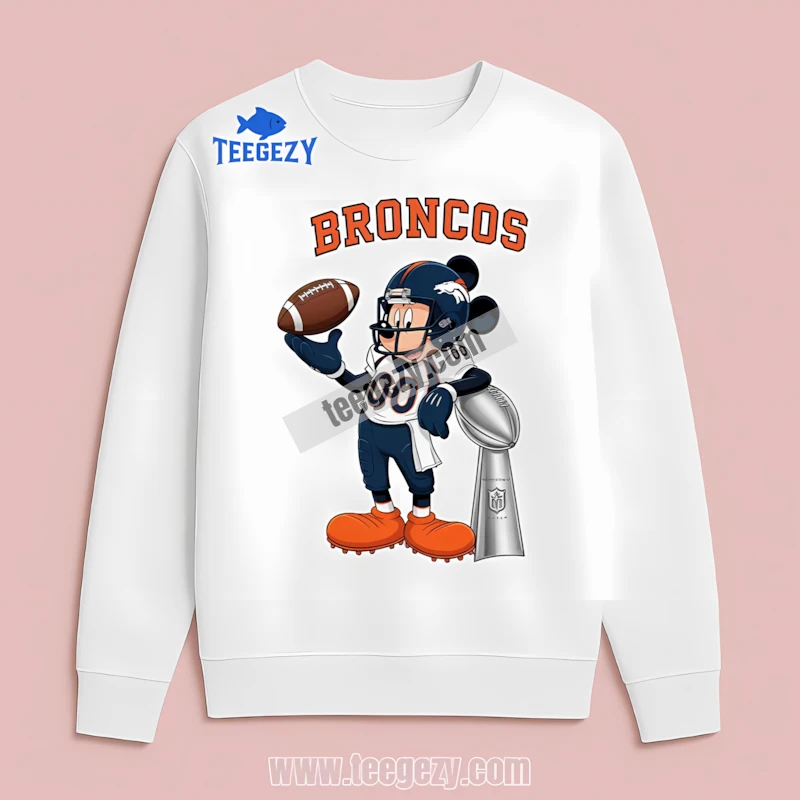 Mickey Mouse Vs Denver Broncos Super Bowl Champions Cup Vintage Long Sleeve Mickey Mouse Vs Denver Broncos Super Bowl Champions Cup Vintage Long Sleeve
