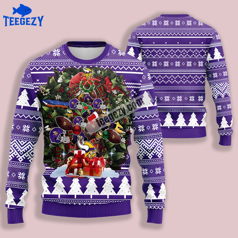 Minnesota Vikings Tree Purple Ugly Xmas Sweater Minnesota Vikings Tree Purple Ugly Xmas Sweater