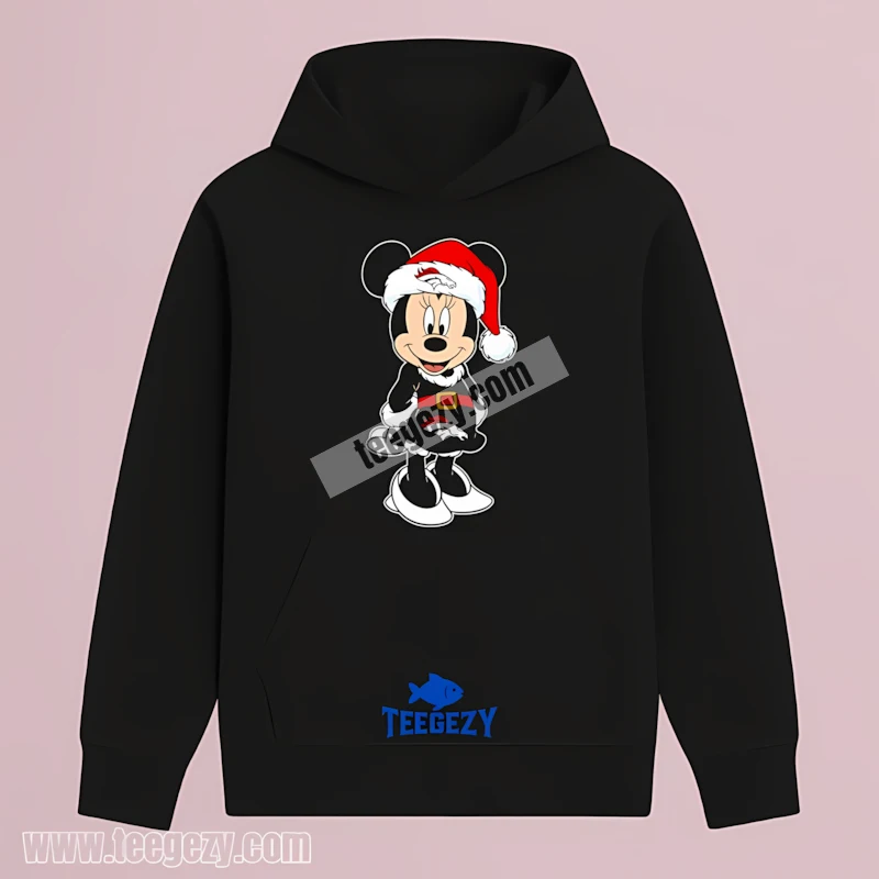 Minnie Mouse Denver Broncos Merry Christmas Hoodie Cotton Minnie Mouse Denver Broncos Merry Christmas Hoodie Cotton