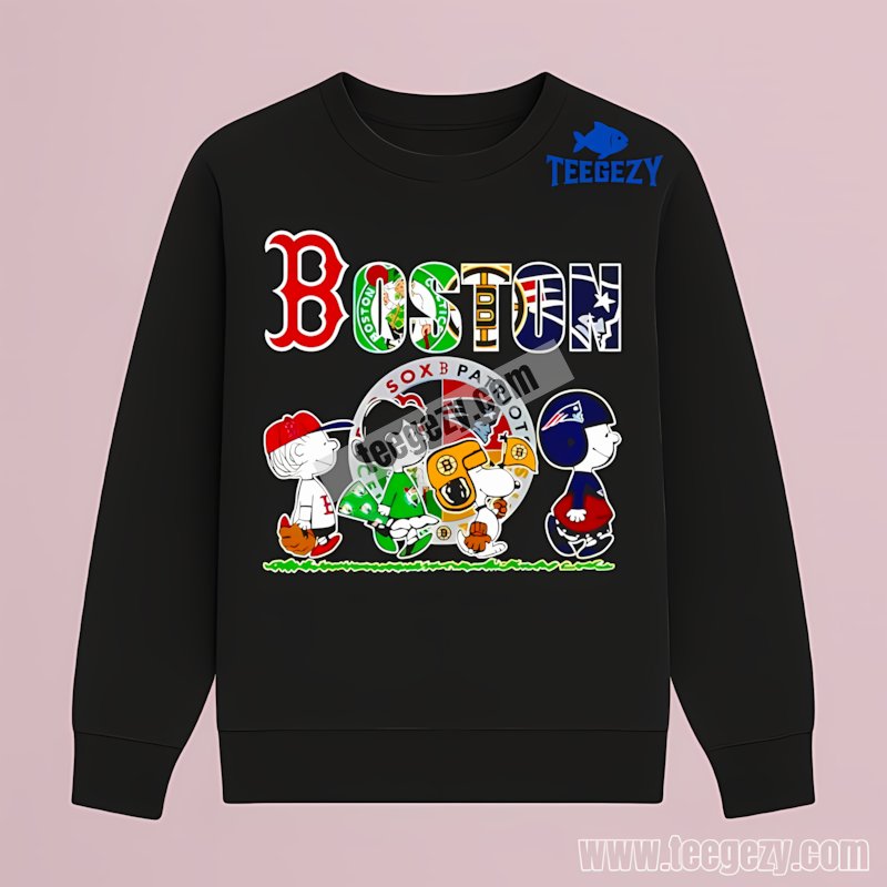 Peanuts Boston Red Sox Celtics Patriots Cotton Long Sleeve Peanuts Boston Red Sox Celtics Patriots Cotton Long Sleeve