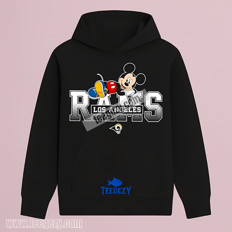 Relaxed Mickey Mouse On La Rams Logo Hoodie Idea Relaxed Mickey Mouse On La Rams Logo Hoodie Idea