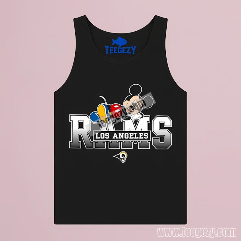 Relaxed Mickey Mouse On La Rams Logo Tanktop Idea Relaxed Mickey Mouse On La Rams Logo Tanktop Idea