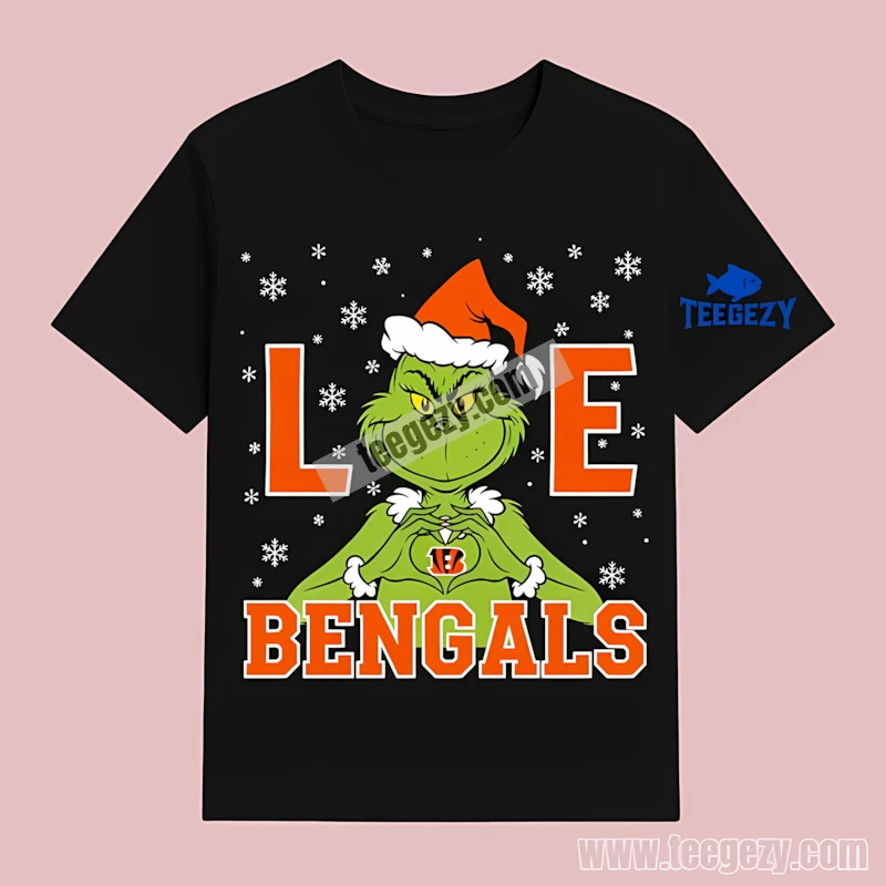 The Grinch Love Cincinnati Bengals Christmas Classic T-Shirt The Grinch Love Cincinnati Bengals Christmas Classic T-Shirt