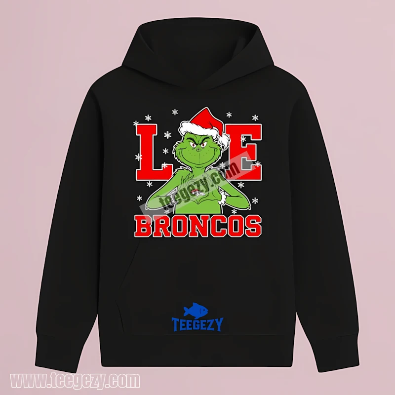 The Grinch Love Denver Broncos Christmas Cotton Hoodie The Grinch Love Denver Broncos Christmas Cotton Hoodie