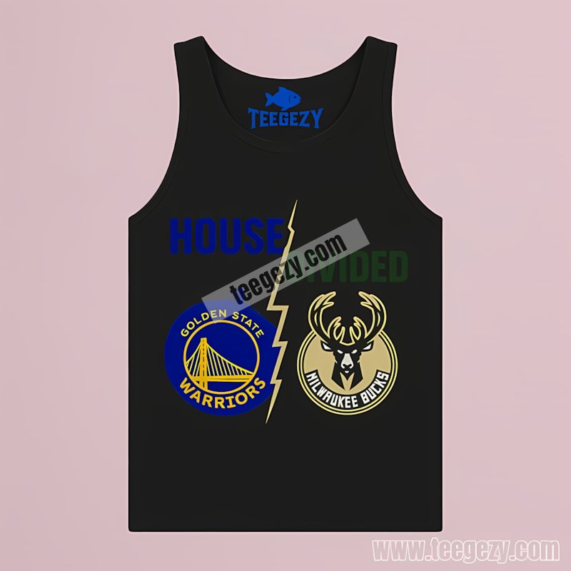 Warriors Vs Milwaukee Bucks Playoffs House Divided Tanktop Idea Warriors Vs Milwaukee Bucks Playoffs House Divided Tanktop Idea