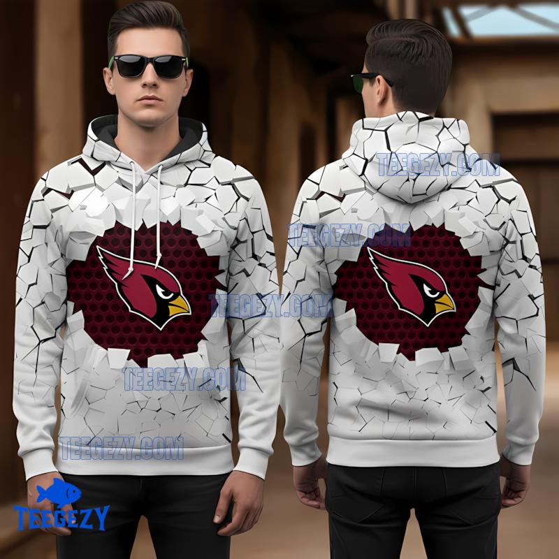 Arizona Cardinals Xmas 3D Hoodie Pullover Design White
