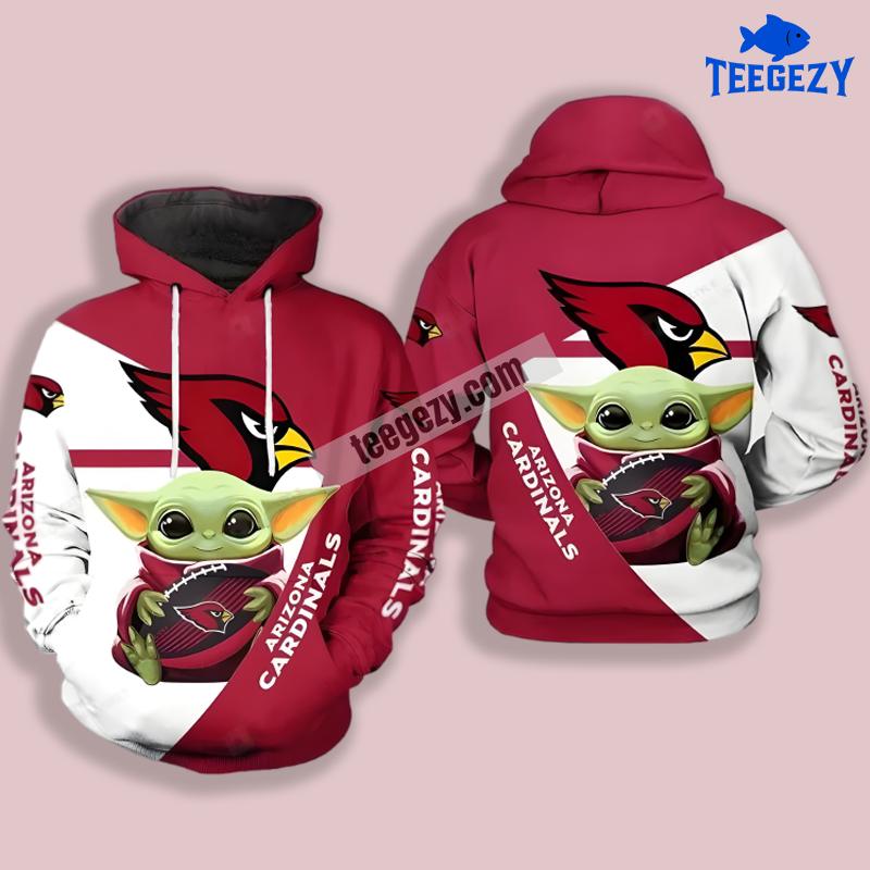 Arizona Cardinals Baby Yoda Star Wars 3D Hoodie Design Arizona Cardinals Baby Yoda Star Wars 3D Hoodie Design