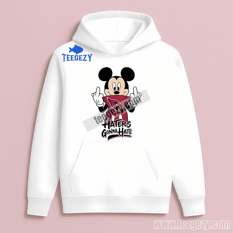 Arizona Cardinals Mickey Haters Gonna Hate Color Hoodie Arizona Cardinals Mickey Haters Gonna Hate Color Hoodie