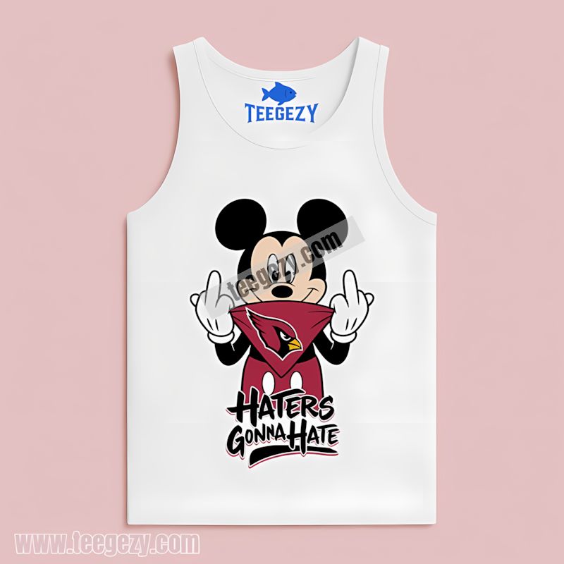 Arizona Cardinals Mickey Haters Gonna Hate Color Tanktop Arizona Cardinals Mickey Haters Gonna Hate Color Tanktop