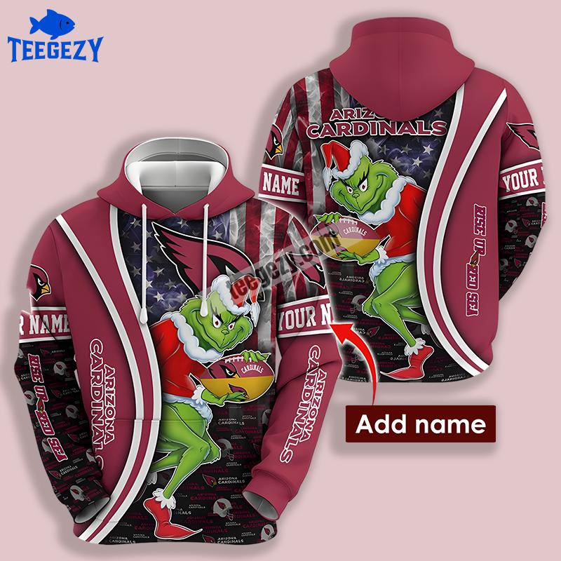 Arizona Cardinals Personalized Christmas Grinch 3D Hoodie Arizona Cardinals Personalized Christmas Grinch 3D Hoodie