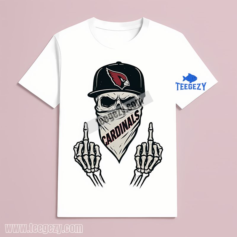 Arizona Cardinals Skull Bandana Regular T-Shirt Arizona Cardinals Skull Bandana Regular T-Shirt