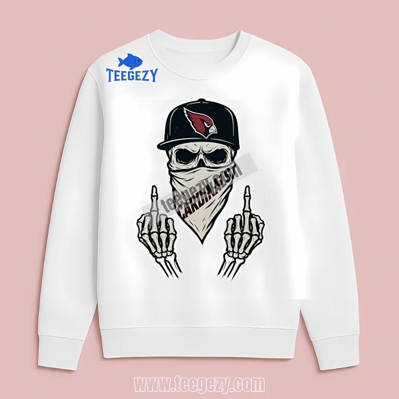 Arizona Cardinals Skull Bandana Regular Long Sleeve Arizona Cardinals Skull Bandana Regular Long Sleeve