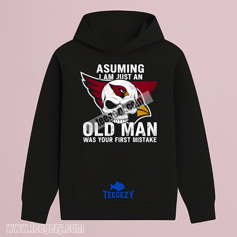 Arizona Cardinals Skull Just An Old Man Sports Hoodie Arizona Cardinals Skull Just An Old Man Sports Hoodie