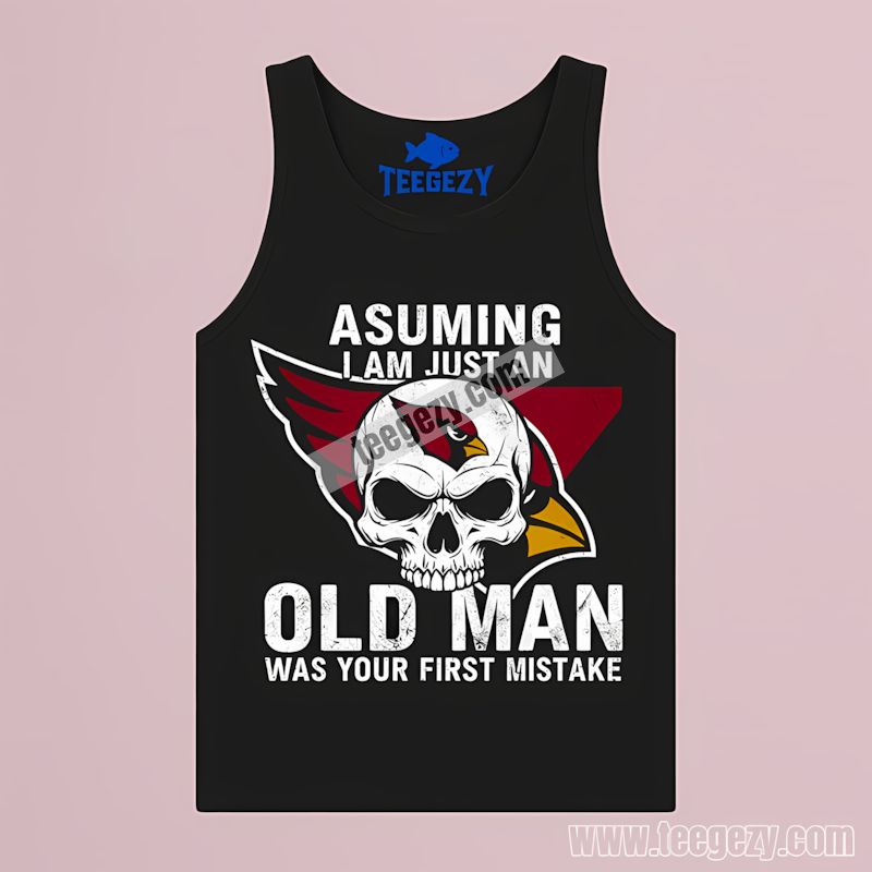 Arizona Cardinals Skull Just An Old Man Sports Tanktop Arizona Cardinals Skull Just An Old Man Sports Tanktop