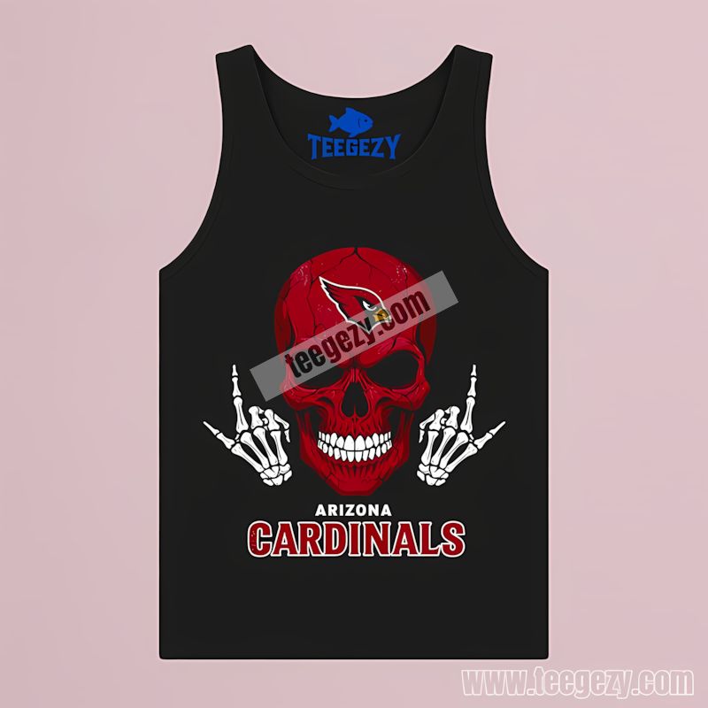 Arizona Cardinals Skull Middle Finger Unisex Tanktop Arizona Cardinals Skull Middle Finger Unisex Tanktop