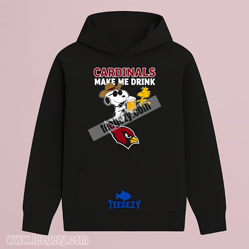 Arizona Cardinals Snoopy Make Me Drink Vintage Hoodie Arizona Cardinals Snoopy Make Me Drink Vintage Hoodie