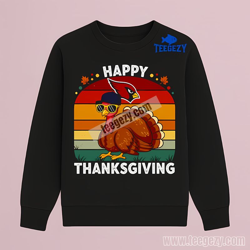 Arizona Cardinals Thanksgiving Turkey Adults Long Sleeve Arizona Cardinals Thanksgiving Turkey Adults Long Sleeve