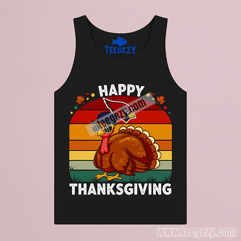 Arizona Cardinals Thanksgiving Turkey Adults Tanktop Arizona Cardinals Thanksgiving Turkey Adults Tanktop