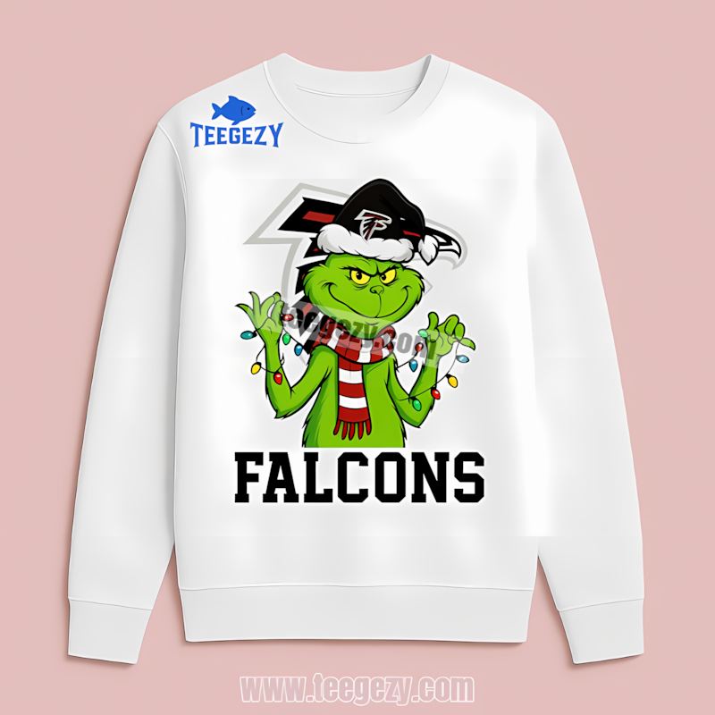Atlanta Falcons Christmas Grinch Festive Graphic Long Sleeve Atlanta Falcons Christmas Grinch Festive Graphic Long Sleeve