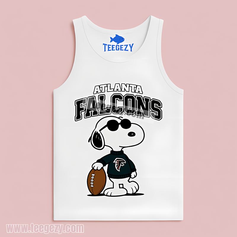 Atlanta Falcons Cool Snoopy Faceoff Tanktop Atlanta Falcons Cool Snoopy Faceoff Tanktop