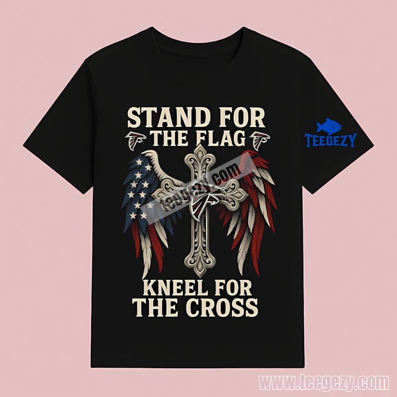Atlanta Falcons Flag And Cross Patriotic Shirt