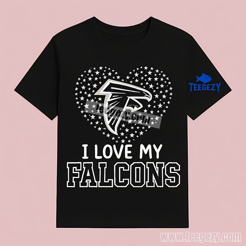 Atlanta Falcons Heart Love My Team Adults Shirt