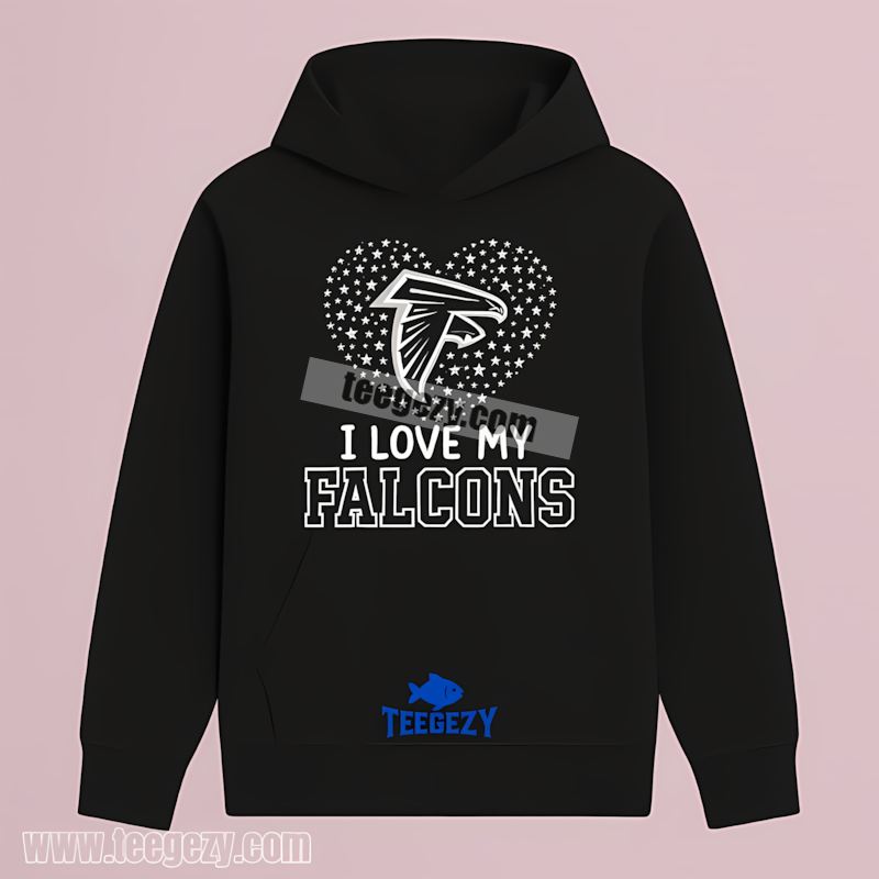 Atlanta Falcons Heart Love My Team Adults Hoodie Atlanta Falcons Heart Love My Team Adults Hoodie