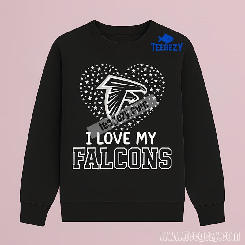 Atlanta Falcons Heart Love My Team Adults Long Sleeve Atlanta Falcons Heart Love My Team Adults Long Sleeve