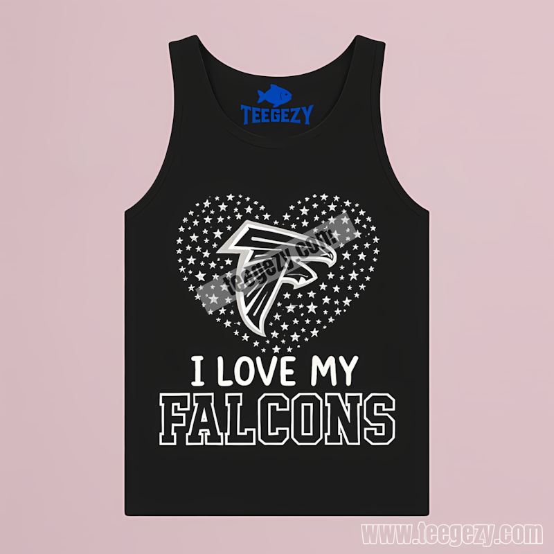 Atlanta Falcons Heart Love My Team Adults Tanktop Atlanta Falcons Heart Love My Team Adults Tanktop
