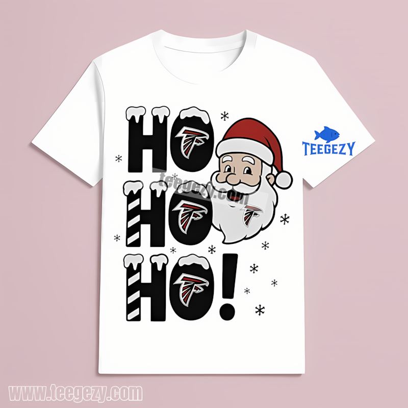 Atlanta Falcons Ho Ho Ho Santa Christmas Shirt