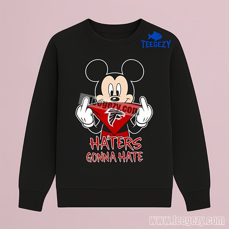 Atlanta Falcons Mickey Mouse Haters Gonna Hate Long Sleeve Atlanta Falcons Mickey Mouse Haters Gonna Hate Long Sleeve