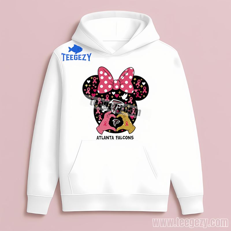 Atlanta Falcons Minnie Mouse Breast Cancer Awareness Hoodie Atlanta Falcons Minnie Mouse Breast Cancer Awareness Hoodie