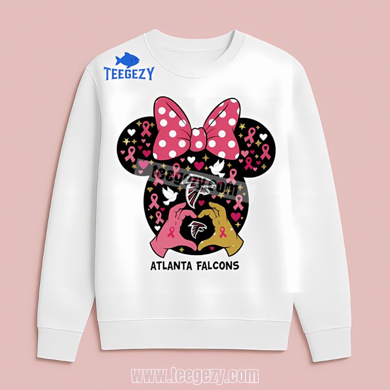 Atlanta Falcons Minnie Mouse Breast Cancer Awareness Long Sleeve Atlanta Falcons Minnie Mouse Breast Cancer Awareness Long Sleeve
