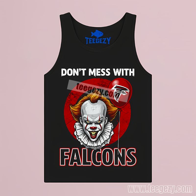 Atlanta Falcons Pennywise Creepy Halloween Tanktop Atlanta Falcons Pennywise Creepy Halloween Tanktop
