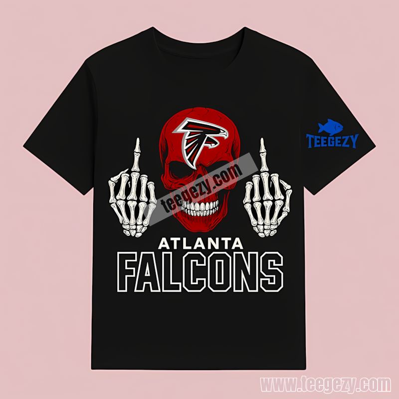 Atlanta Falcons Skull Middle Finger Statement T-Shirt Atlanta Falcons Skull Middle Finger Statement T-Shirt