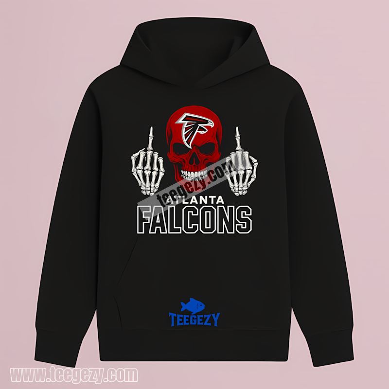 Atlanta Falcons Skull Middle Finger Statement Hoodie Atlanta Falcons Skull Middle Finger Statement Hoodie