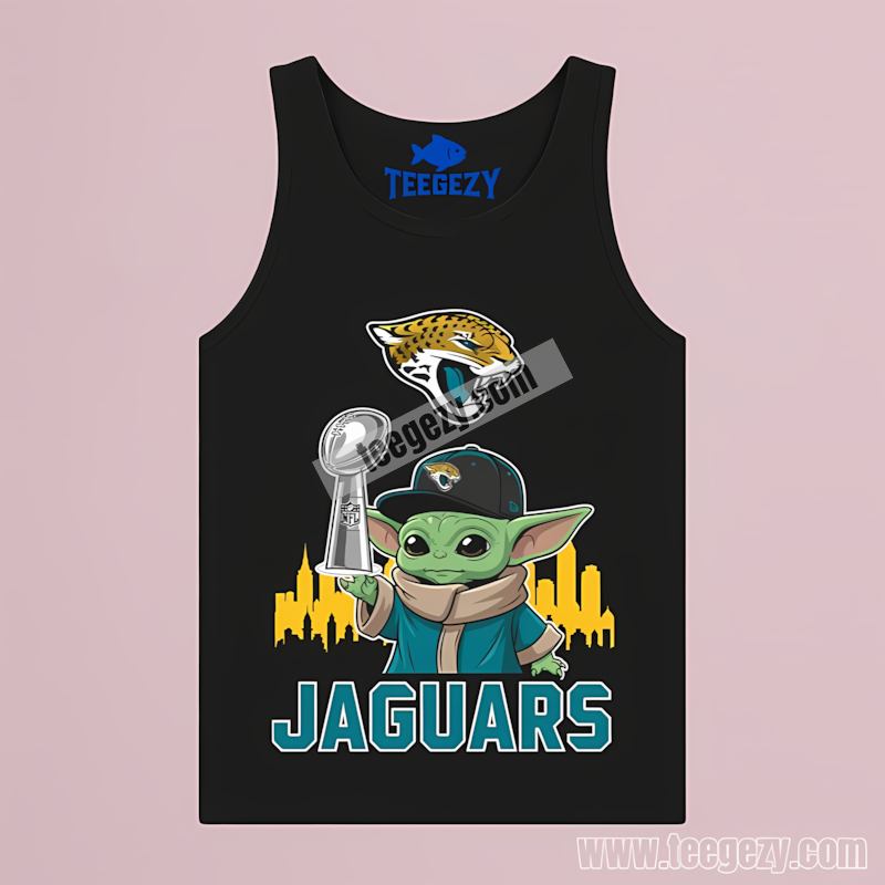 Baby Yoda Holds Super Bowl Cup Jacksonville Jaguars Tanktop Baby Yoda Holds Super Bowl Cup Jacksonville Jaguars Tanktop