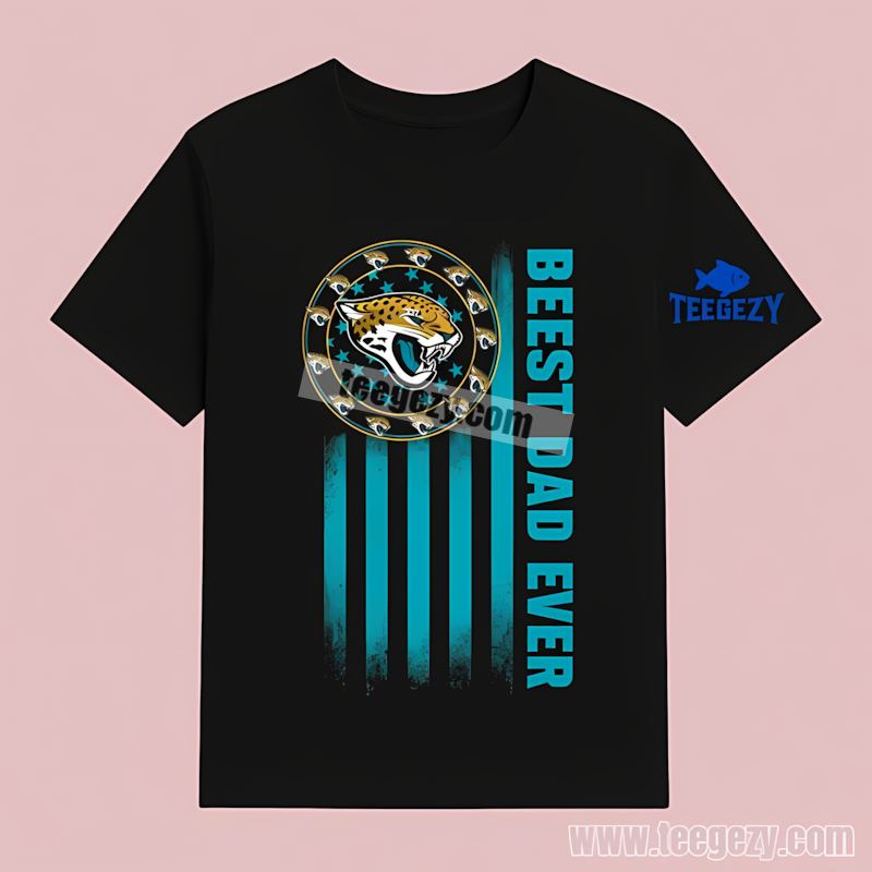 Best Dad Ever Jacksonville Jaguars Flag Tribute Trendy T-Shirt Best Dad Ever Jacksonville Jaguars Flag Tribute Trendy T-Shirt