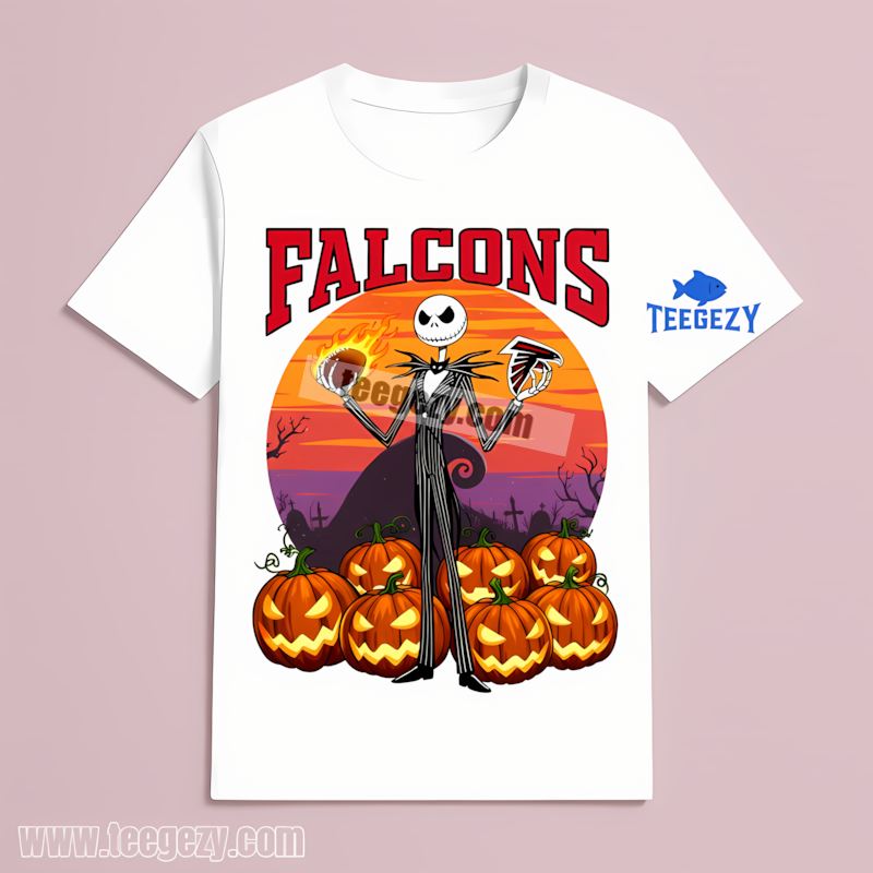 Classic Jack Skellington Atlanta Falcons T-Shirt Classic Jack Skellington Atlanta Falcons T-Shirt